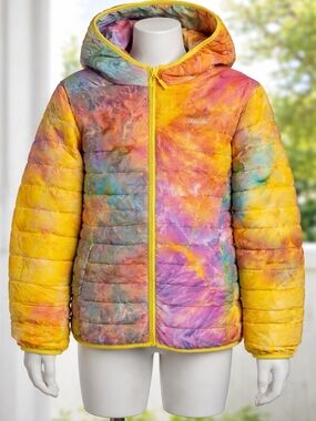Alexa Rae Tie Dye Puffer Jacket Girls 18 NWT